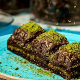 Chocolate Baklava with Double Pistachio