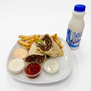 Beef and Lamb Pita Combo with Ayran