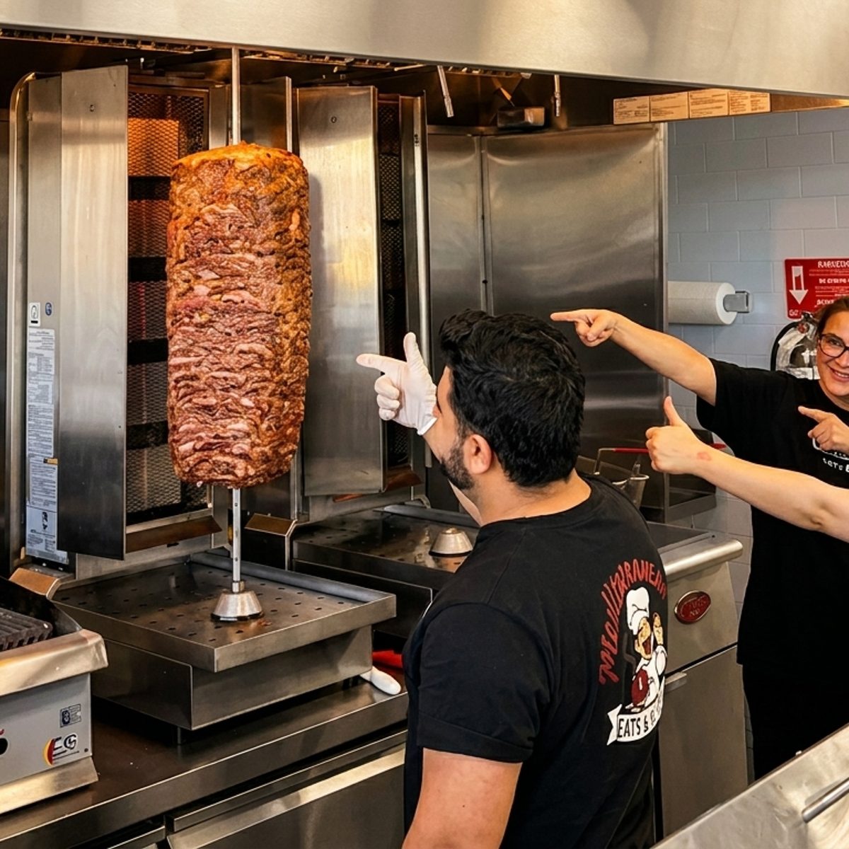 Doner Kebab off the Spit, Made Fresh Daily