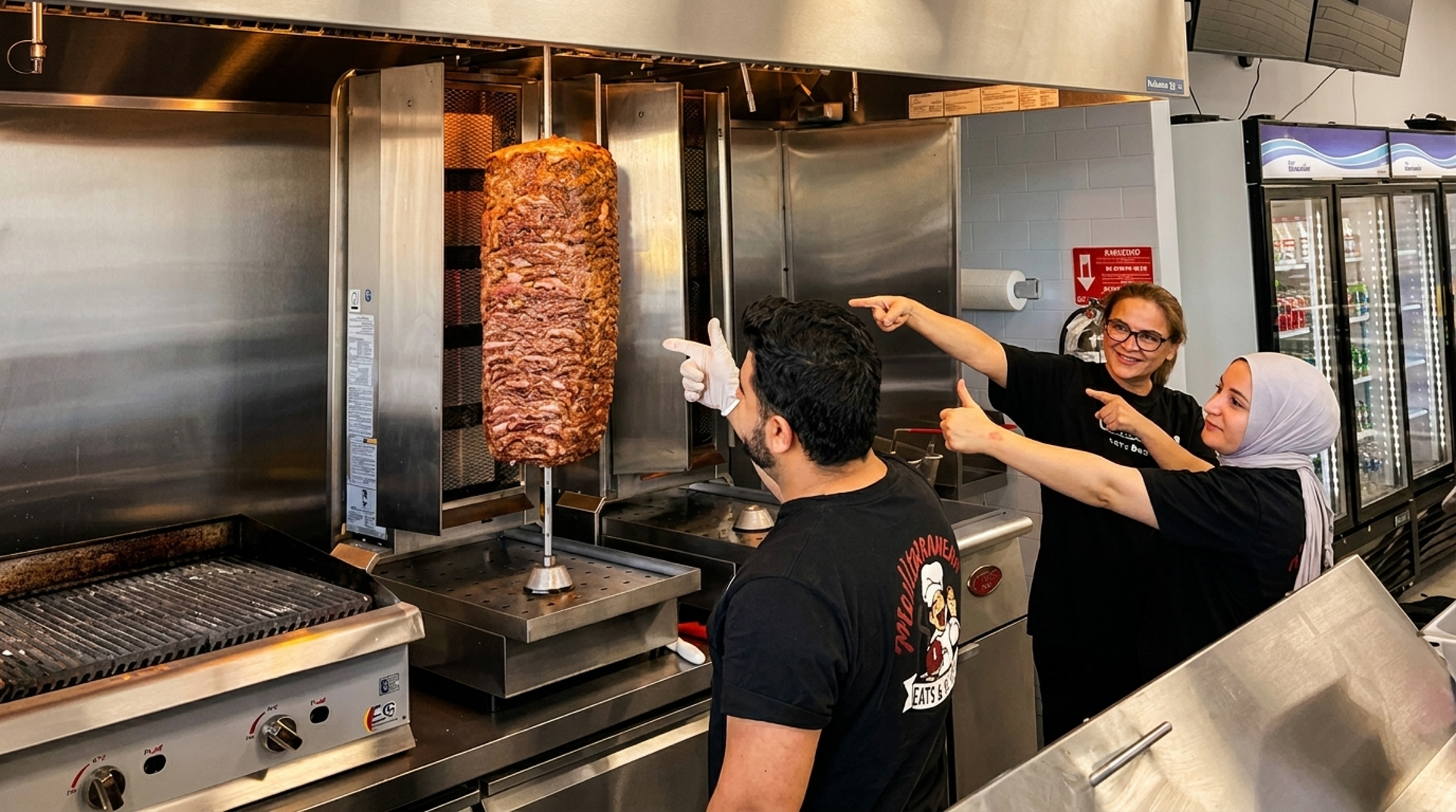 Doner Kebab off the Spit, Made Fresh Daily