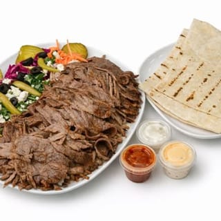 Beef and Lamb Platter with Rice