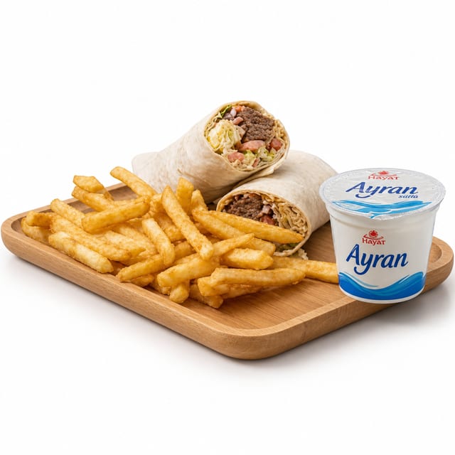 Adana Wrap Combo with Ayran.