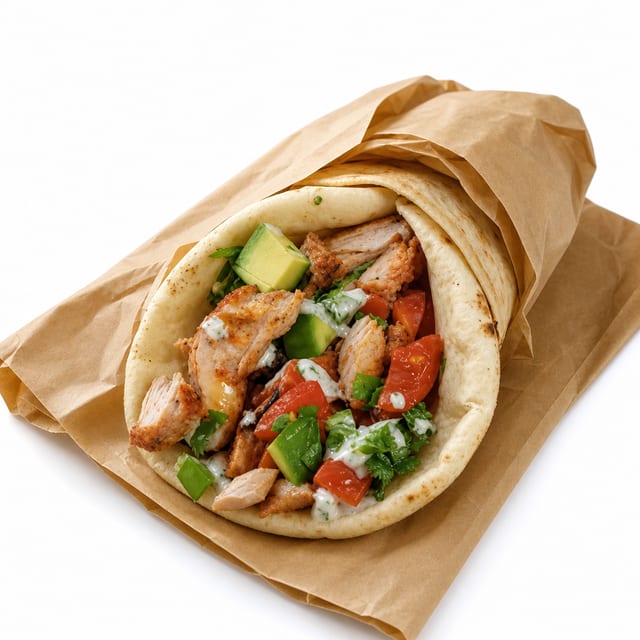 Chicken Pita Combo with Ayran.