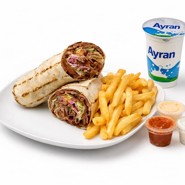 Mixed Wrap Combo with Ayran.